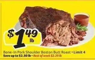 Winn Dixie Bone-In Pork Shoulder Boston Butt Roast offer