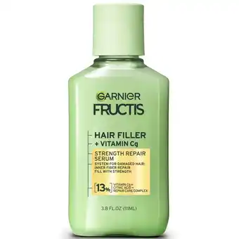 Walmart Garnier Fructis Hair Filler Strength Repair Serum for Weak, Damaged Hair, 3.75 fl oz offer