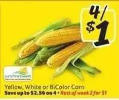 Winn Dixie Yellow, White or BiColor Corn offer