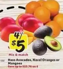 Winn Dixie Hass Avocados, Navel Oranges or Mangoes offer