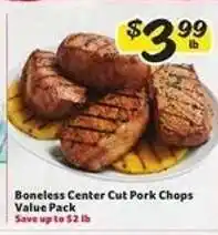 Winn Dixie Boneless Center Cut Pork Chops Value Pack offer