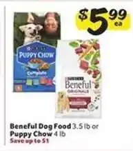 Winn Dixie Beneful Dog Food or Puppy Chow offer