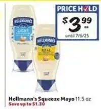 Winn Dixie Hellmann's Squeeze Mayo offer