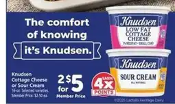 Safeway Knudsen Cottage Cheese or Sour Cream offer