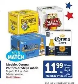 Safeway Modelo, Corona, Pacifico or Stella Artois offer