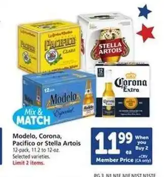 Safeway Modelo, Corona, Pacifico or Stella Artois offer
