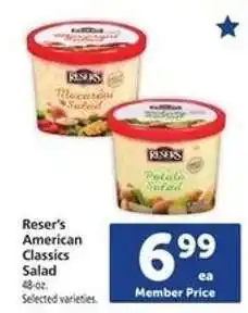 Safeway Reser's American Classics Salad offer