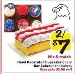 Winn Dixie Hand Decorated Cupcakes or Bar Cakes offer