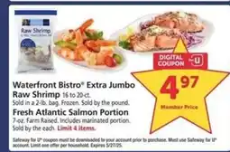 Safeway Waterfront BISTRO Extra Jumbo Raw Shrimp offer