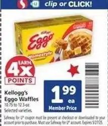 Safeway Kellogg's Eggo Waffles offer