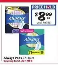 Winn Dixie Always Pads offer