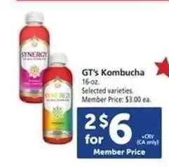 Safeway GT's Kombucha offer