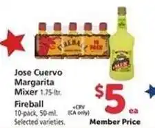 Safeway Jose Cuervo Margarita Mixer / Fireball offer