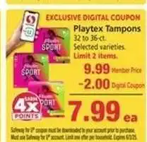 Safeway Playtex Tampons offer