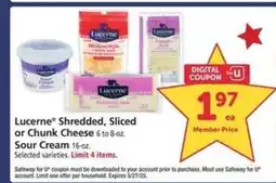 Safeway Lucerne Cheese and Sour Cream offer