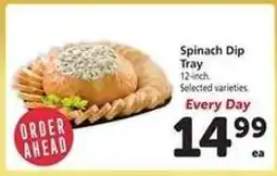 Safeway Spinach Dip Tray offer