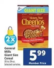 Safeway General Mills Giant Size Cereal offer