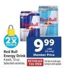 Safeway Red Bull Energy Drink offer