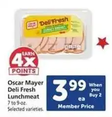 Safeway Oscar Mayer Deli Fresh Lunchmeat offer