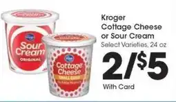 Kroger Kroger Cottage Cheese or Sour Cream offer