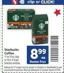 Safeway Starbucks Coffee offer