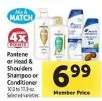 Safeway Pantene or Head & Shoulders Shampoo or Conditioner offer