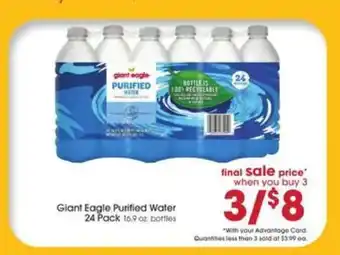 Giant Eagle Giant Eagle Purified Water offer