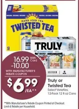 Kroger Truly or Twisted Tea offer
