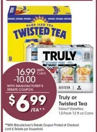Kroger Truly or Twisted Tea offer