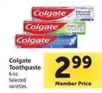 Safeway Colgate Toothpaste offer