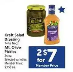 Safeway Kraft Salad Dressing & Mt. Olive Pickles offer