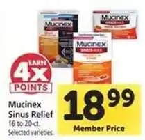 Safeway Mucinex Sinus Relief offer
