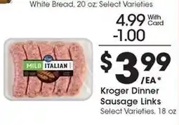 Kroger Kroger Dinner Sausage Links offer