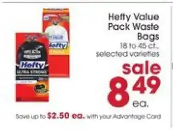 Giant Eagle Hefty Value Pack Waste Bags offer