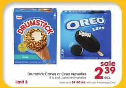 Giant Eagle Drumstick Cones or Oreo Novelties offer