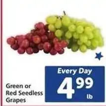 Safeway Green or Red Seedless Grapes offer