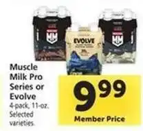 Safeway Muscle Milk Pro Series or Evolve offer