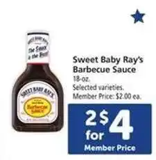 Safeway Sweet Baby Ray's Barbecue Sauce offer