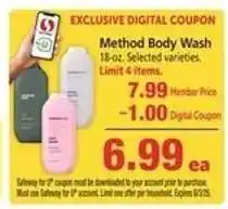 Safeway Method Body Wash offer