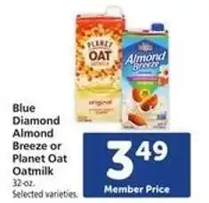 Safeway Blue Diamond Almond Breeze or Planet Oat Oatmilk offer