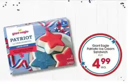 Giant Eagle Giant Eagle Patriotic Ice Cream Sandwich offer