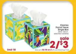 Giant Eagle Kleenex Facial Tissue Single Box offer