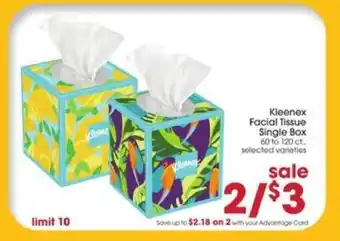 Giant Eagle Kleenex Facial Tissue Single Box offer