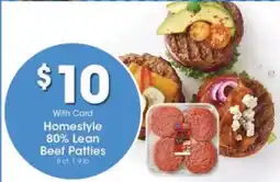 Kroger Homestyle 80% Lean Beef Patties offer