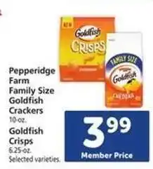 Safeway Pepperidge Farm Family Size Goldfish Crackers offer