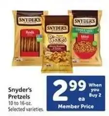 Safeway Snyder's Pretzels offer