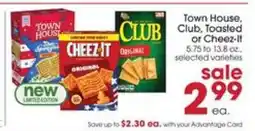 Giant Eagle Town House, Club, Toasted or Cheez-It offer