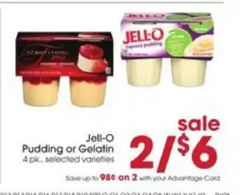 Giant Eagle Jell-O Pudding or Gelatin offer
