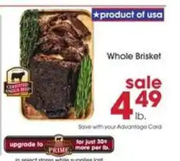 Giant Eagle Whole Brisket offer