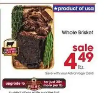 Giant Eagle Whole Brisket offer